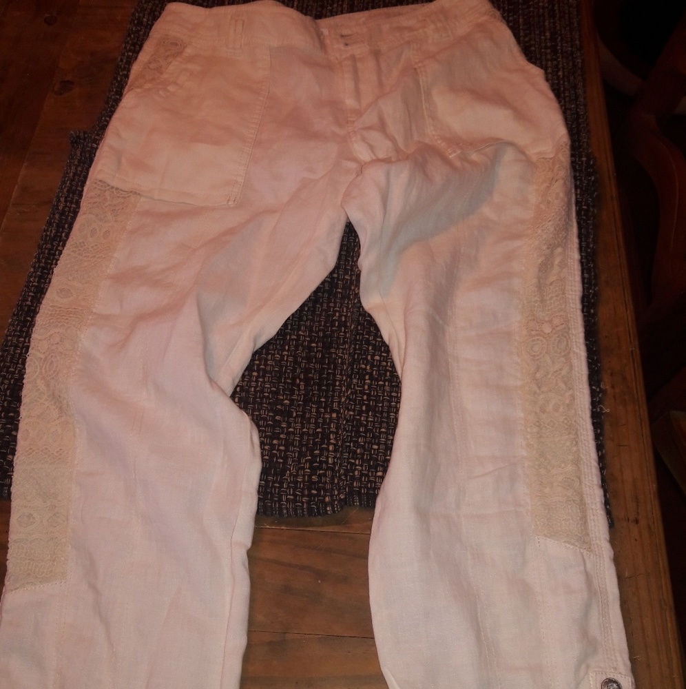 Anthropologie  Hei Hei  lace detail cargo pant